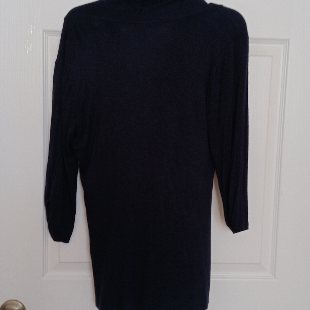 Navy Ruched Waist Size Small Jacket or Sweater.Good condition - Picture 5 of 8